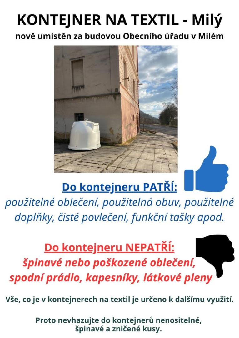 Kontejner na&nbsp;textil - plakát