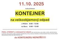 KONTEJNER NA VELKOOBJEMOVÝ ODPAD 11.10.2025